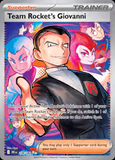 Card Keychain - Pokémon - Team Rocket's Giovanni Trainer Supporter Full Art Secret Rare