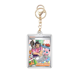 Card Keychain - Pokémon - Skwovet, Jigglypuff, Rowlet Supporter Trainer Full Art Supporter