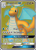 Card Keychain - Pokémon - Dragonite GX Secret Rare Golden Full Art