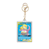 Card Keychain - Pokémon - Slowpoke & Psyduck Tag Team GX Secret Rare 217/236 from Cosmic Eclipse