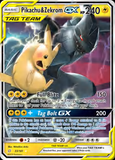 Card Keychain - Pokémon - Pikachu & Zekrom Tag Team GX 33/181