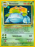 Card Keychain - Pokémon - Venusaur basic Holo Rare, Base Set 2