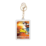 Card Keychain - Pokémon - Red's Pikachu basic Promo, features Red (Japanese)