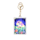 Card Keychain - Pokémon - Galarian Ponyta basic Custom art, full holographic border