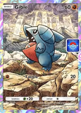 Card Keychain - Pokémon - Gible basic custom art style