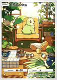 Card Keychain - Pokémon - Chikorita basic Full art illustration by Kenshin