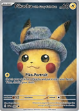 Card Keychain - Pokémon - Pikachu with Grey Felt Hat basic Van Gogh Pikachu promo, SVP 085