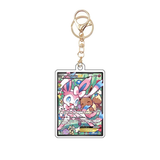 Card Keychain - Pokémon - Sylveon & Eevee EX Features Sylveon and Eevee together