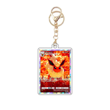 Card Keychain - Pokémon - Flareon Full Art Rainbow sheen