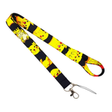 Lanyard - Pokémon - Pikachu Allover with Totoro Black and Yellow