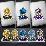 3D Lenticular Sticker - Dragon Ball - Goku Super Saiyan Forms