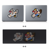 3D Lenticular Sticker - One Piece - Luffy Gear Fifth Sitting White Vs Outfit Two Panels