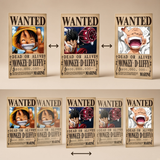 3D Lenticular Sticker - One Piece - Monkey D. Luffy Wanted Posters