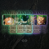 3D Lenticular Sticker - One Piece - Roronoa Zoro Wanted Posters
