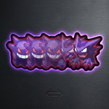 3D Lenticular Sticker - Pokémon - Gastly & Gengar