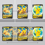 3D Lenticular Sticker - Pokémon - Pikachu V Card Trio
