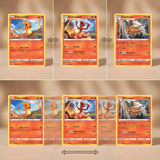 3D Lenticular Sticker - Pokémon - Charmander, Charmeleon & Charizard Cards