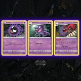 3D Lenticular Sticker - Pokémon - Gastly, Haunter & Gengar Cards
