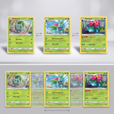 3D Lenticular Sticker - Pokémon - Bulbasaur, Ivysaur & Venusaur Cards