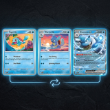 3D Lenticular Sticker - Pokémon - Squirtle, Wartortle & Blastoise Cards