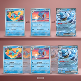 3D Lenticular Sticker - Pokémon - Squirtle, Wartortle & Blastoise Cards