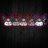 3D Lenticular Sticker - Sanrio - Kuromi Emoji Trio