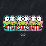 3D Lenticular Sticker - Sanrio - Keroppi Trio