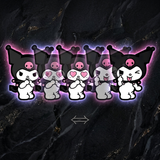 3D Lenticular Sticker - Sanrio - Kuromi Expressive Poses