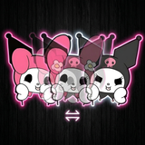3D Lenticular Sticker - Sanrio - My Melody & Kuromi