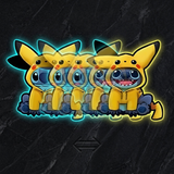 3D Lenticular Sticker - Lilo & Stitch - Stitch In Pikachu Costume