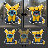 3D Lenticular Sticker - Lilo & Stitch - Stitch In Pikachu Costume