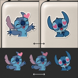 3D Lenticular Sticker - Lilo & Stitch - Stitch With Hearts