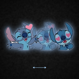 3D Lenticular Sticker - Lilo & Stitch - Stitch With Hearts