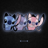 3D Lenticular Sticker - Lilo & Stitch - Stitch & Angel Peeking