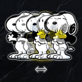3D Lenticular Sticker - Peanuts - Snoopy Hugging Woodstock