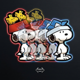3D Lenticular Sticker - Peanuts - Snoopy With Woodstock