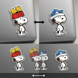 3D Lenticular Sticker - Peanuts - Snoopy With Woodstock