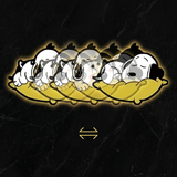 3D Lenticular Sticker - Peanuts - Snoopy Awake & Sleeping