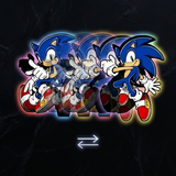 3D Lenticular Sticker - Sonic the Hedgehog - Sonic Action