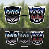 3D Lenticular Sticker - Transformers - Autobot & Decepticon Logos