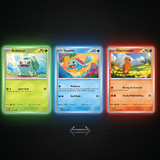 3D Lenticular Sticker - Pokémon - Squirtle, Bulbasaur & Charmander Cards