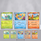 3D Lenticular Sticker - Pokémon - Squirtle, Bulbasaur & Charmander Cards