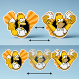 3D Lenticular Sticker - The Simpsons - Homer Holding Beer