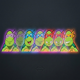 3D Lenticular Sticker - Teenage Mutant Ninja Turtles - Four Turtles Faces