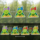 3D Lenticular Sticker - Teenage Mutant Ninja Turtles - Four Turtles Faces