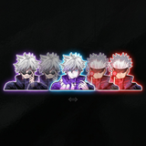 3D Lenticular Sticker - Jujutsu Kaisen - Gojo Three-panel Purple Black Red Outfit Blindfold Finger