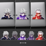 3D Lenticular Sticker - Jujutsu Kaisen - Gojo Three-panel Purple Black Red Outfit Blindfold Finger
