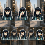 3D Lenticular Sticker - Demon Slayer - Muichiro Tokito Three Expressions