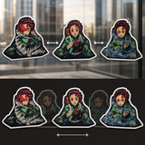 3D Lenticular Sticker - Demon Slayer - Tanjiro Kamado Water Cloak Transformation