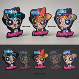 3D Lenticular Sticker - Powerpuff Girls - Sunglasses Neon